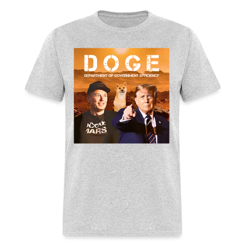 Elon Musk And Trump D.O.G.E T Shirt - heather gray