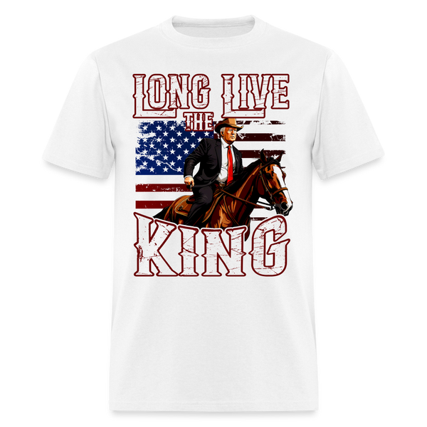 Long Live The King T Shirt - white