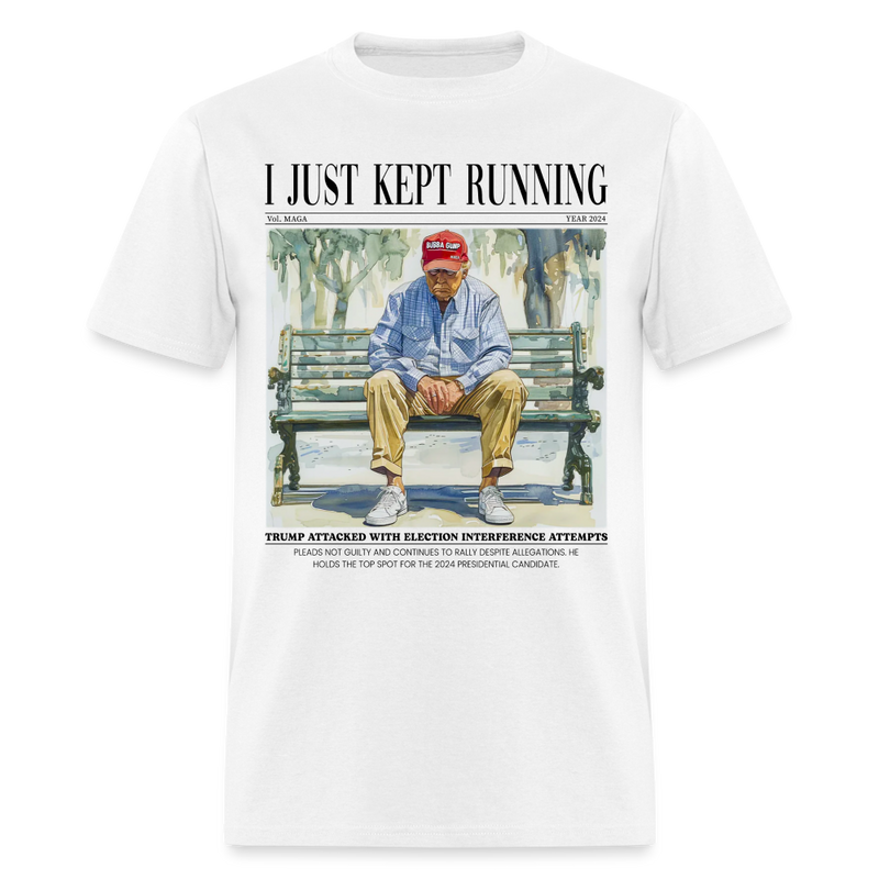 I Just Kept Running T Shirt - white