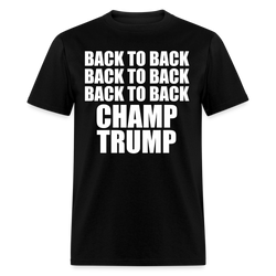 Back To Back Champ Trump T Shirt - black