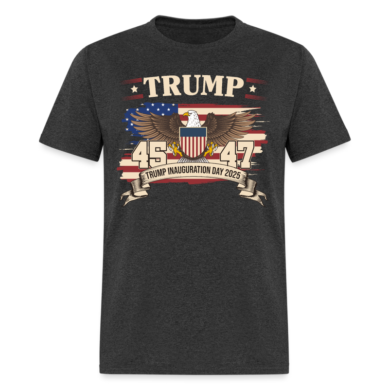 Trump 45 47 Inauguration Day 2025 T Shirt - heather black