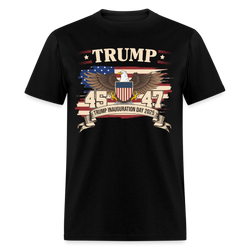 Trump 45 47 Inauguration Day 2025 T Shirt - black