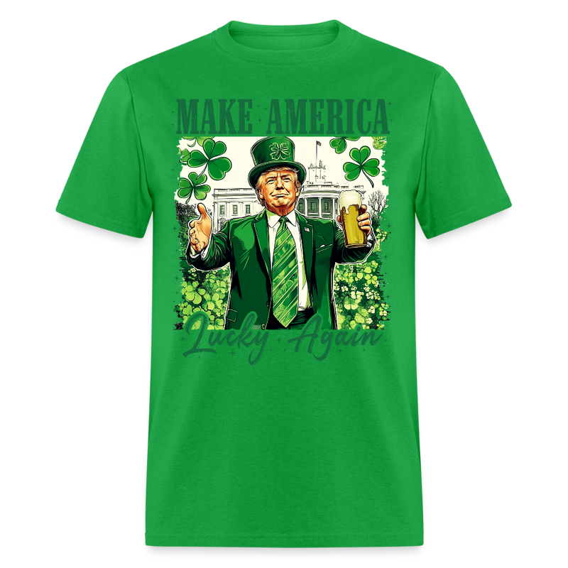 Make America Lucky Again T Shirt - bright green