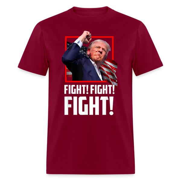 Trump Fight Fight Fight 1 T Shirt - burgundy