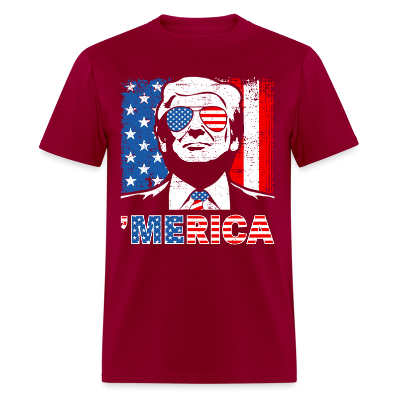 'Merica Trump T Shirt - dark red