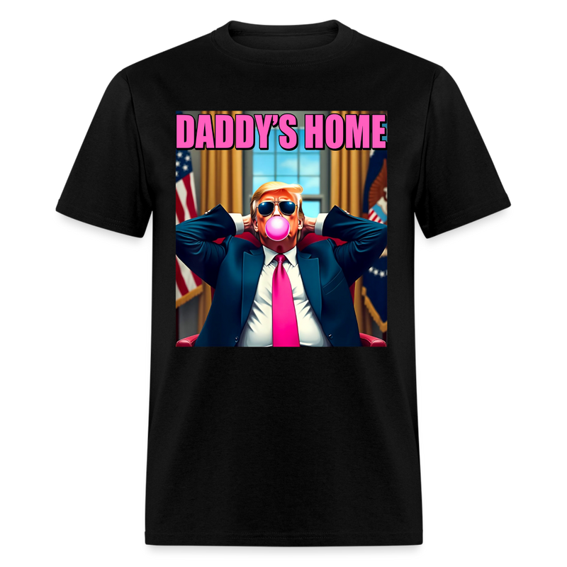 Trump Daddy's Home Pink Bubble Gum T Shirt - black