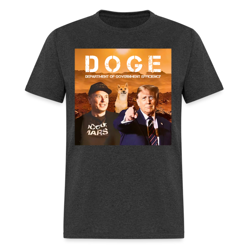 Elon Musk And Trump D.O.G.E T Shirt - heather black