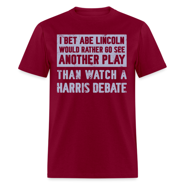 Watch A Harris Debate T Shirt - burgundy