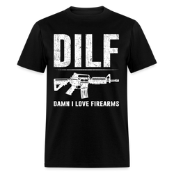 Damn I Love Firearms T Shirt - black