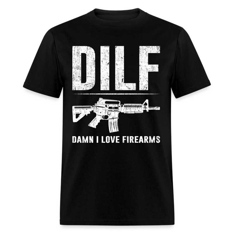 Damn I Love Firearms T Shirt - black