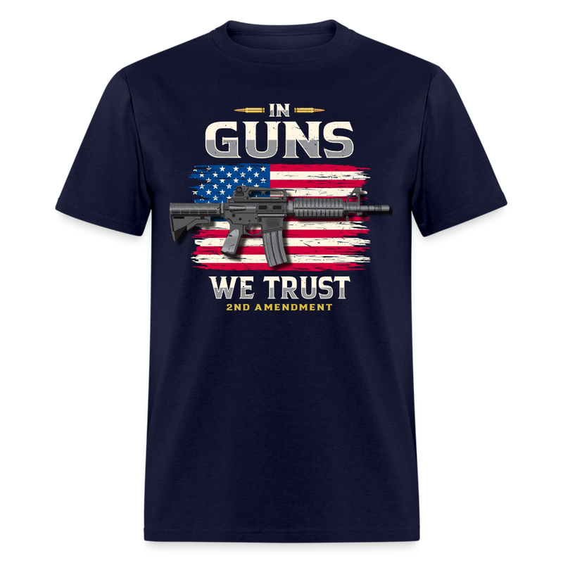 In Guns We Trust 2nd Amendment T Shirt - navy