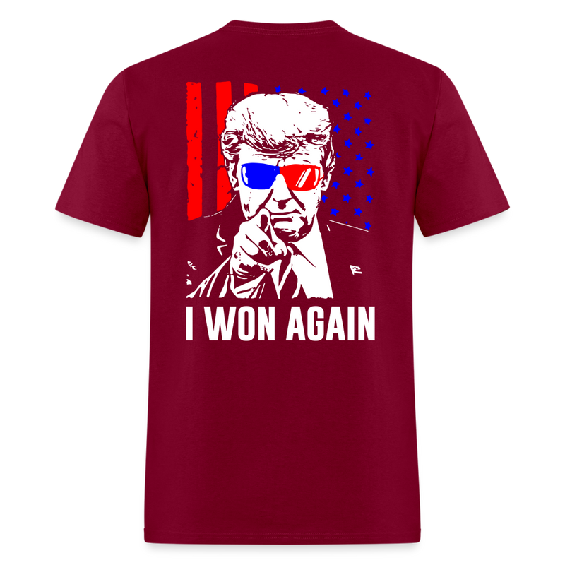 I Won Again T Shirt - burgundy