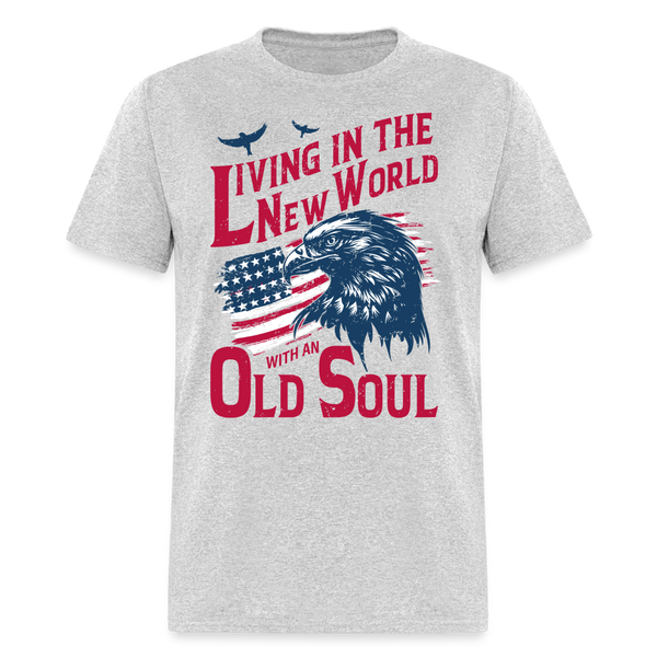 Living In A New World T Shirt - heather gray