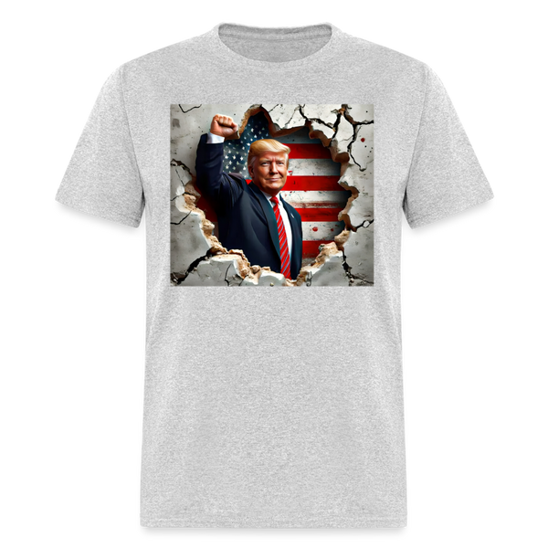 Donald Trump Patriotic USA American Flag T Shirt - heather gray