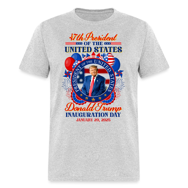 President Donald Trump Inauguration Day 2025 T Shirt - 4 - heather gray