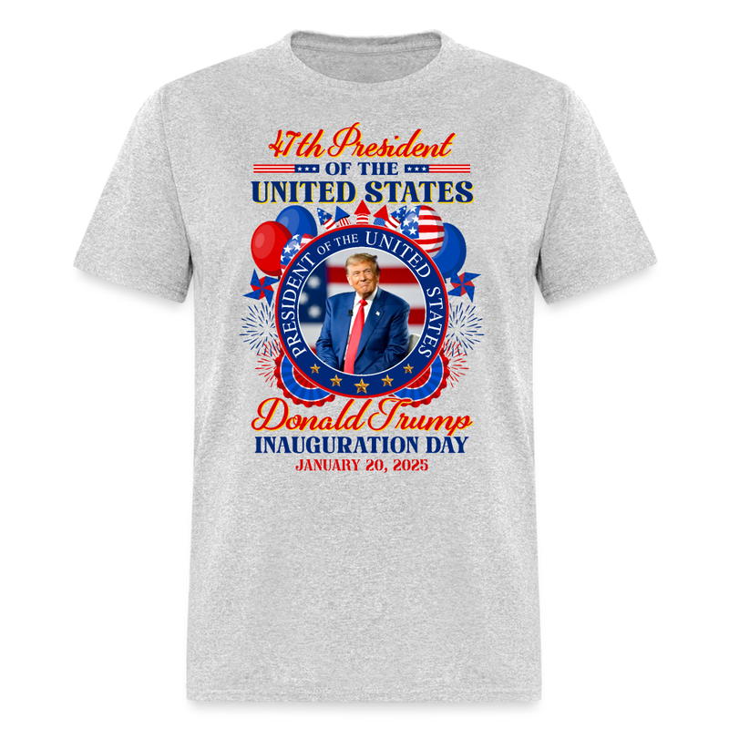 President Donald Trump Inauguration Day 2025 T Shirt - 4 - heather gray