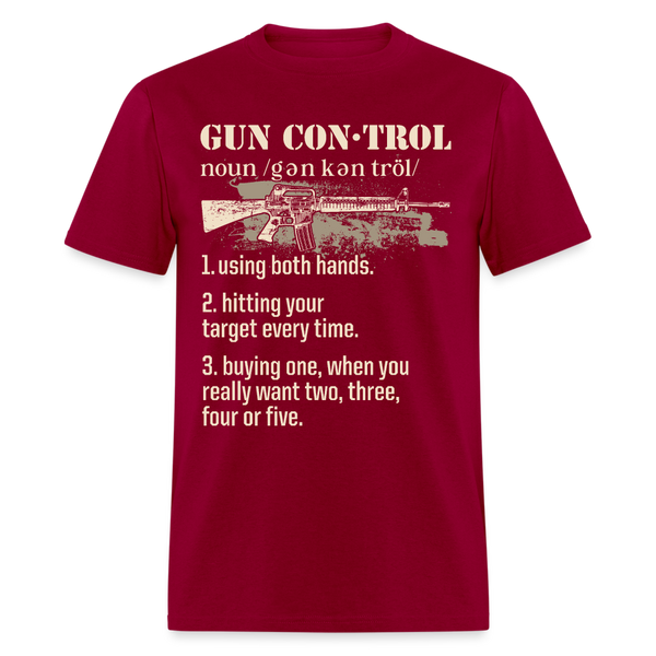 Gun Control Definition Vintage T Shirt - dark red