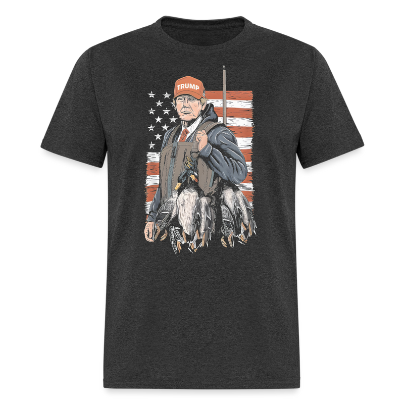 Duck Hunting Trump T Shirt - heather black