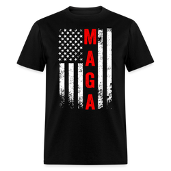 MAGA Flag Donald Trump T Shirt - black