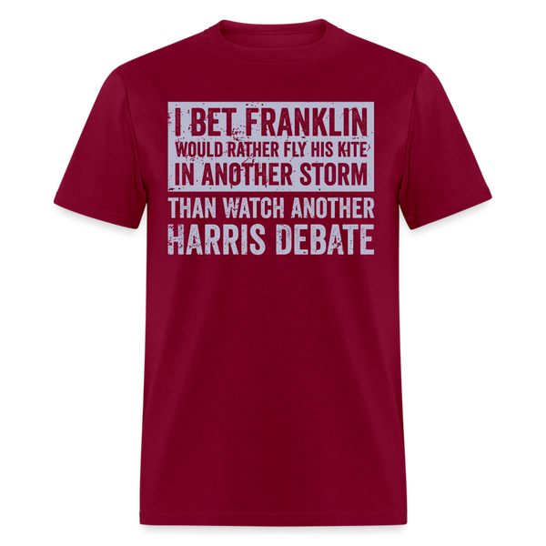 Franklin Harris Debate T Shirt - burgundy