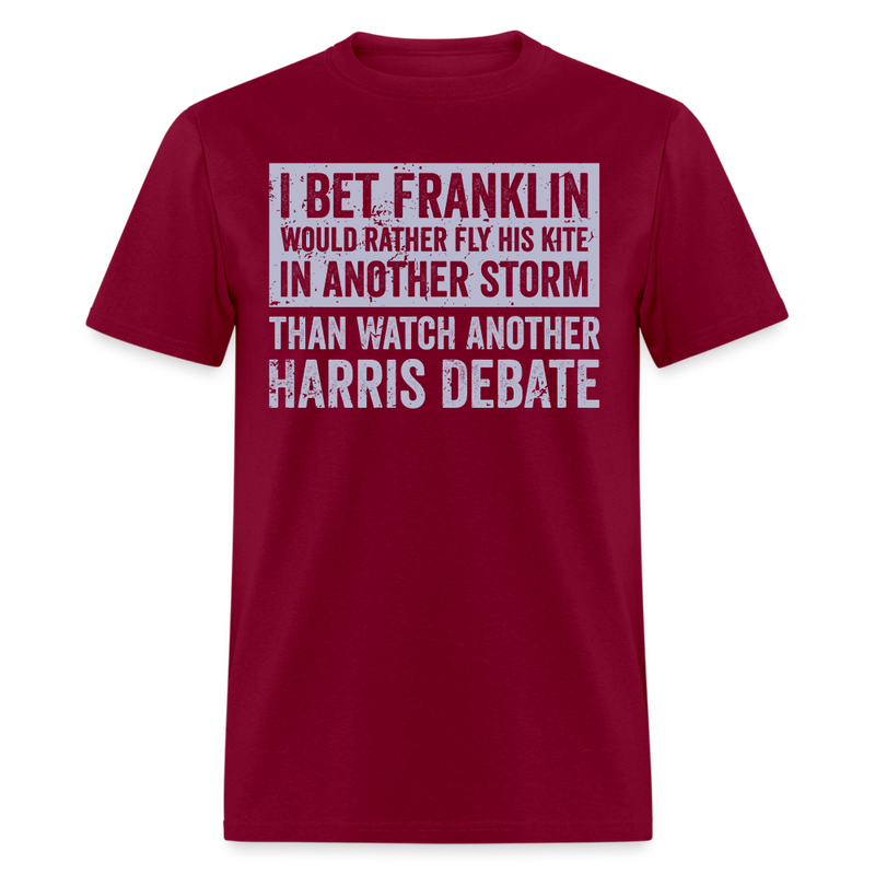 Franklin Harris Debate T Shirt - burgundy