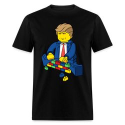 Trump Build A Wall Toy Brick T Shirt - black