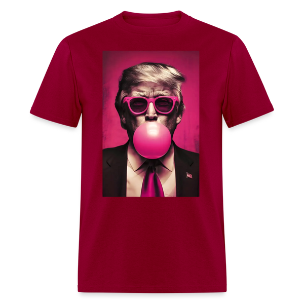 Bubble Gum Trump T Shirt - dark red