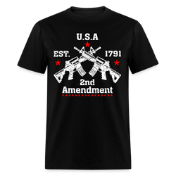 2nd Amendment Gun Rights Established 1791 T Shirt - black