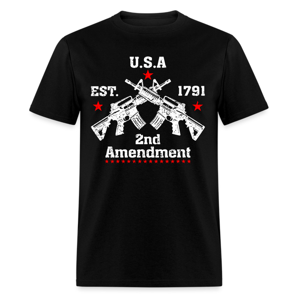 2nd Amendment Gun Rights Established 1791 T Shirt - black