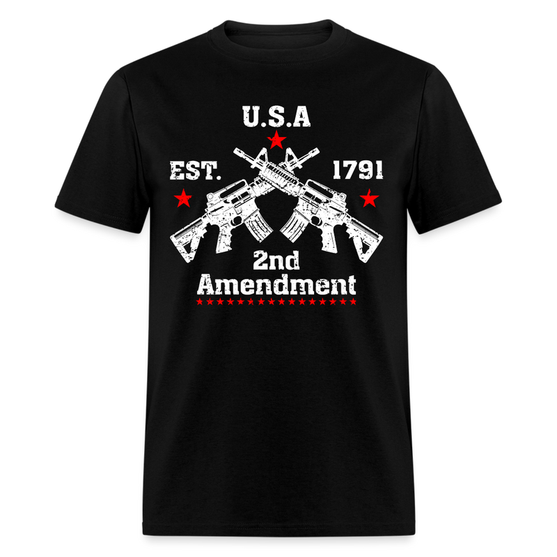 2nd Amendment Gun Rights Established 1791 T Shirt - black