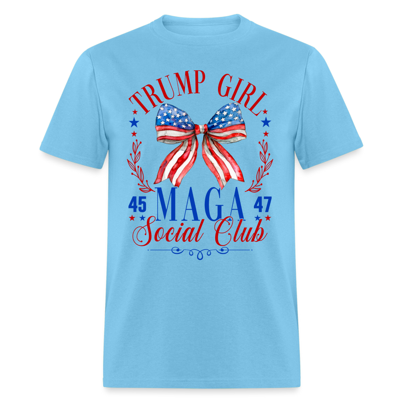 Trump Girl Maga T Shirt - aquatic blue