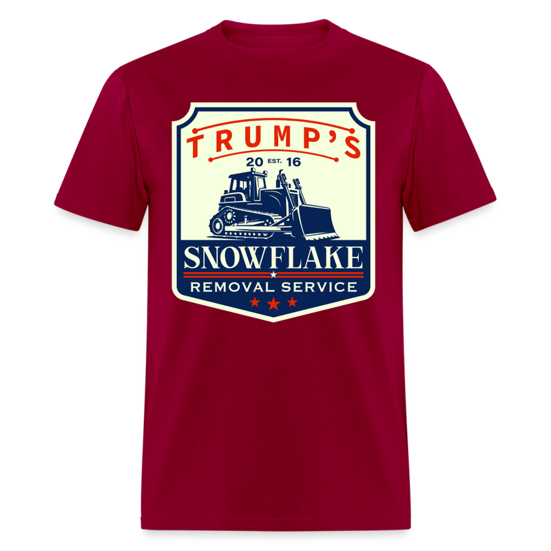 Trump's Snowflake Removal Service T Shirt - dark red