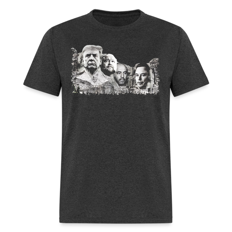 Modern Mount Rushmore T Shirt - heather black