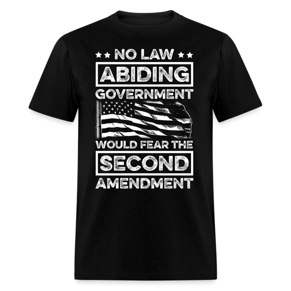 No Law Abiding Government T Shirt - black