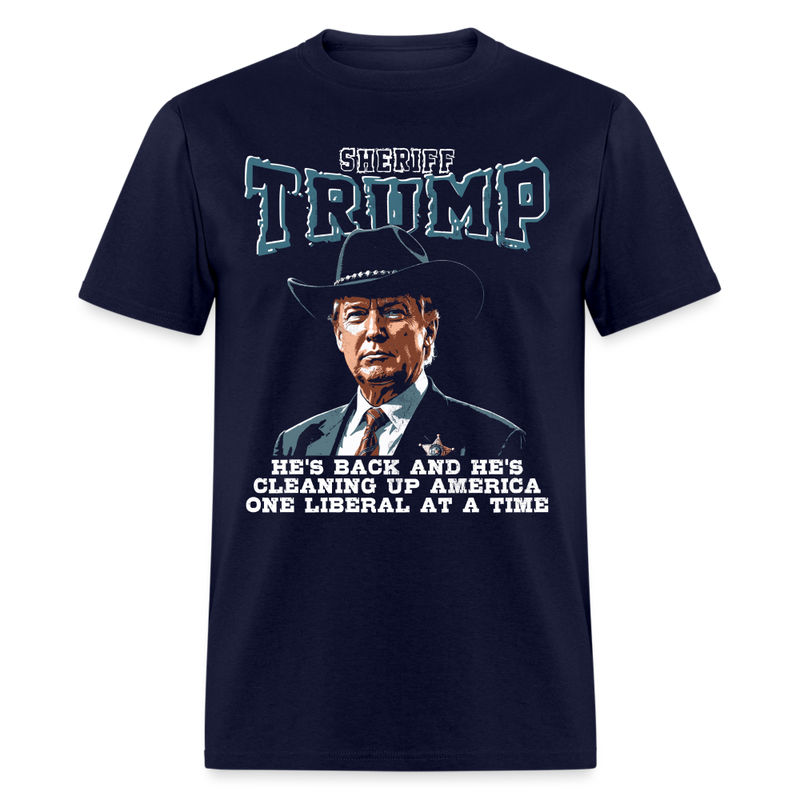 Sheriff Trump T Shirt - navy