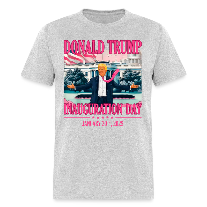 Donald Trump Inauguration Day 2025 Pink Version T Shirt - heather gray