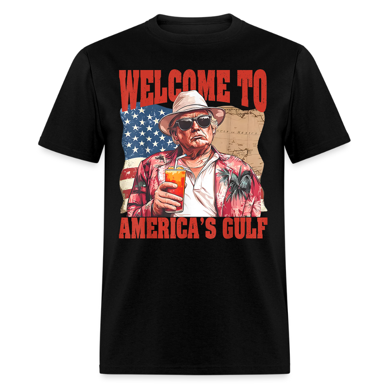 Welcome To America's Gulf T Shirt - 2 - black