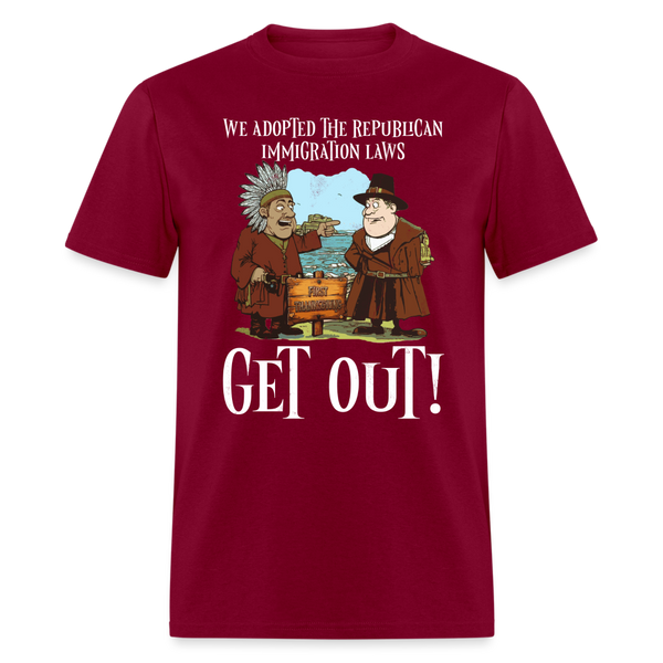 We Adopted The Republican T Shirt - burgundy