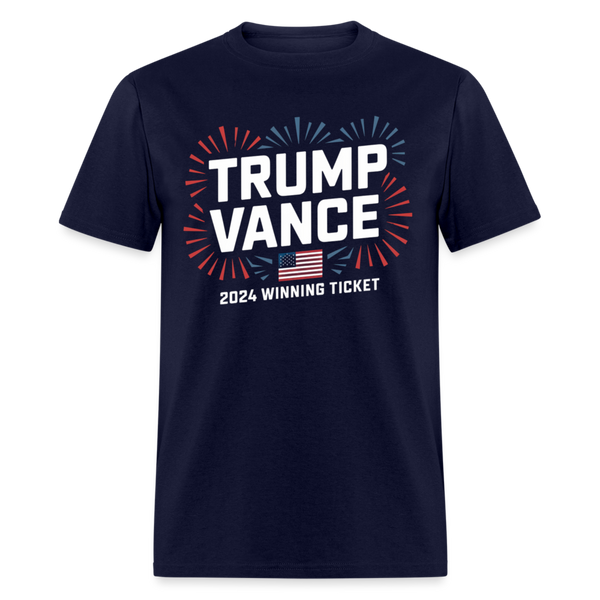 Trump Vance 2024 Winning Ticket 1 T Shirt - navy