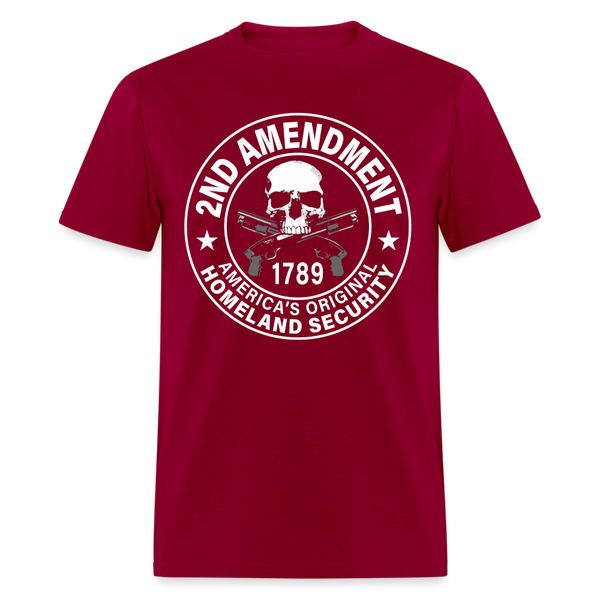 2nd Amendment 1789 T Shirt - dark red