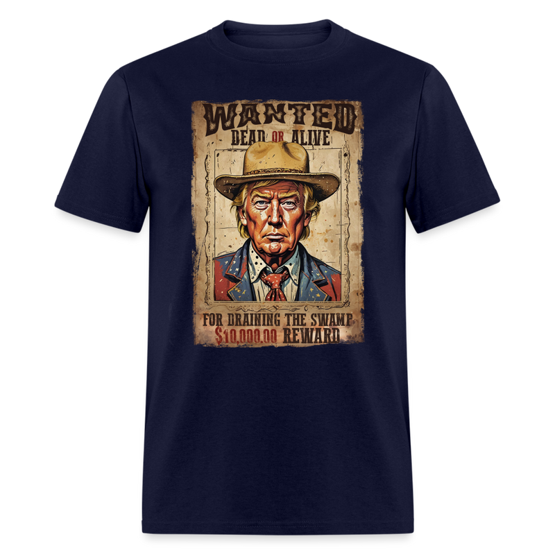 Wanted Dead Or Alive T Shirt - navy