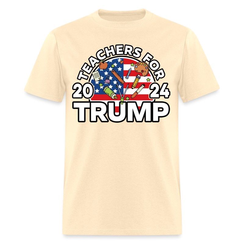 Teachers For Trump 2024 T Shirt - natural