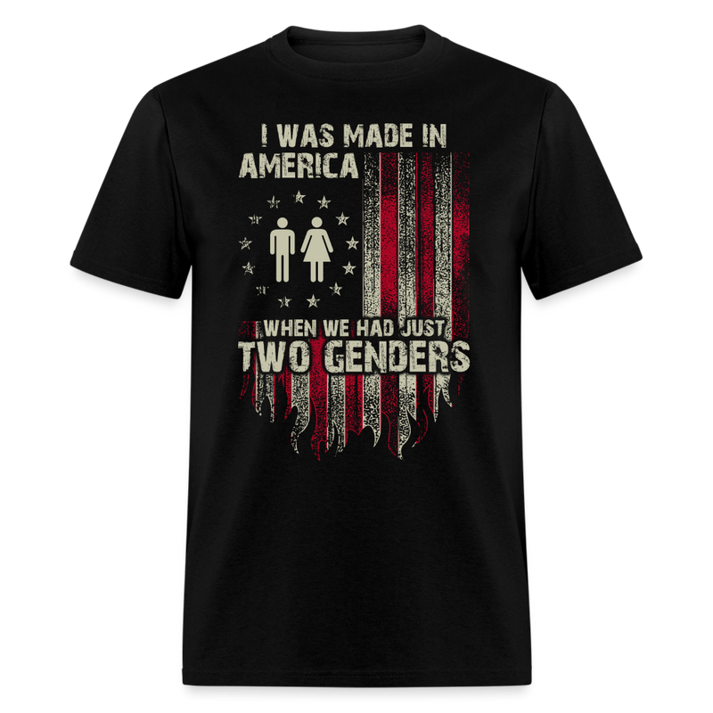 I Was Made In America T Shirt - black