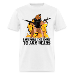 I Support The Right to Arm Bears T Shirt - white