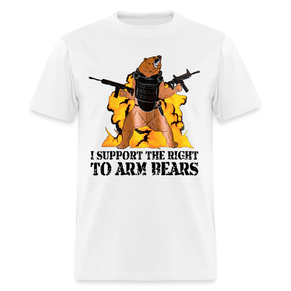 I Support The Right to Arm Bears T Shirt - white