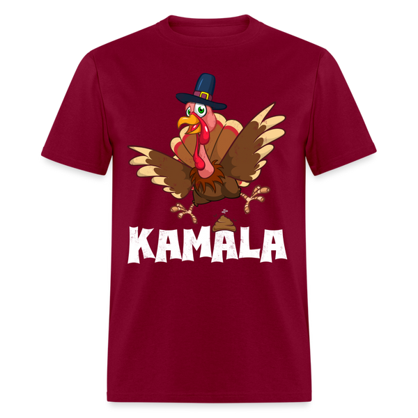 Thanksgiving Poop T Shirt - burgundy