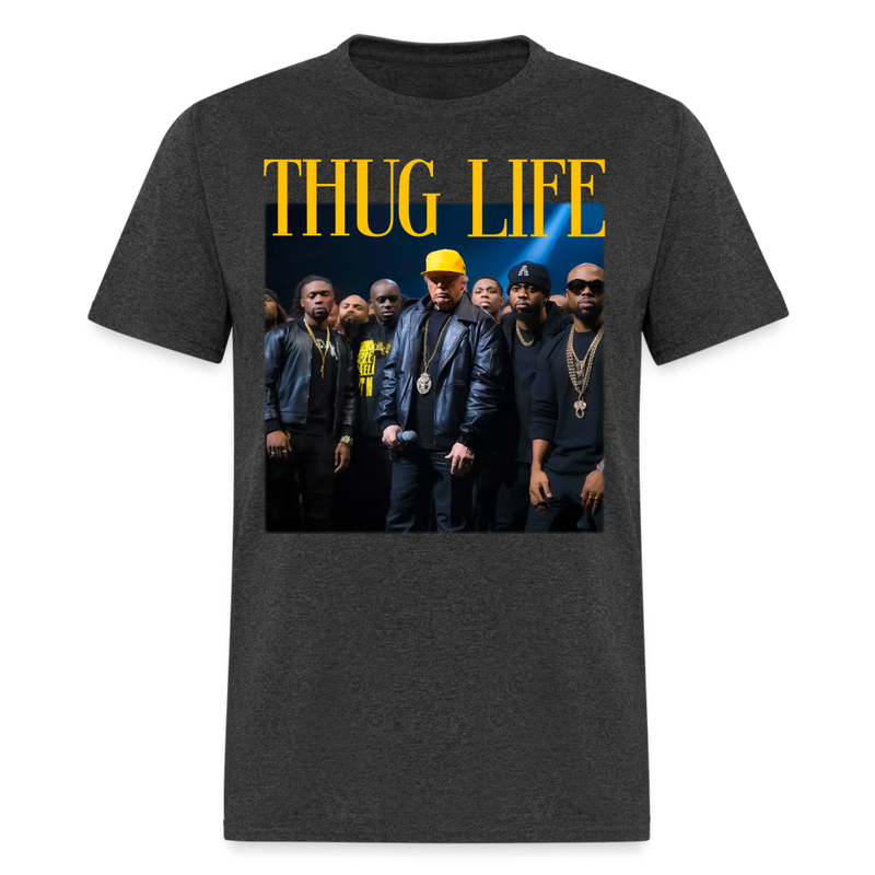 Trump Thug Life T Shirt - heather black