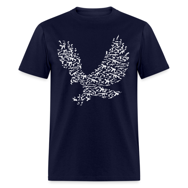 Bald Eagle Gun T Shirt - navy