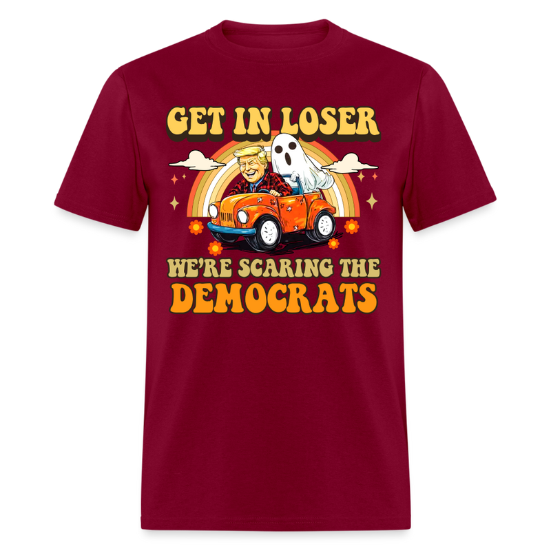 Get In Loser T Shirt - burgundy