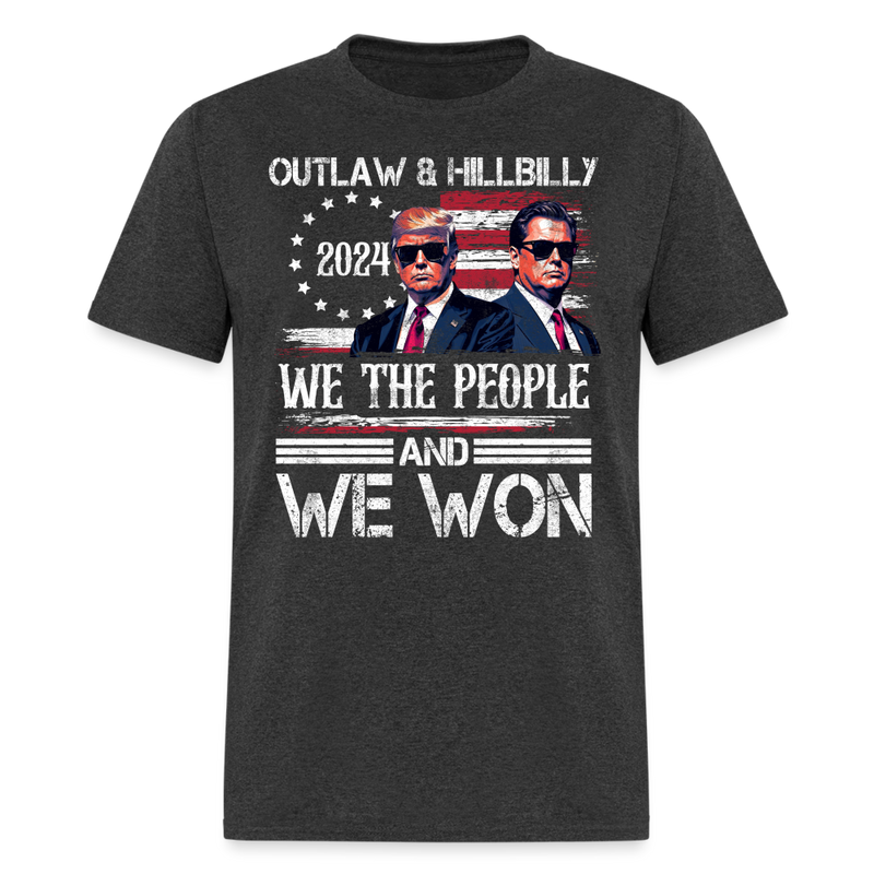 Trump Vance We Won Win Inauguration Day 2025 T Shirt - heather black